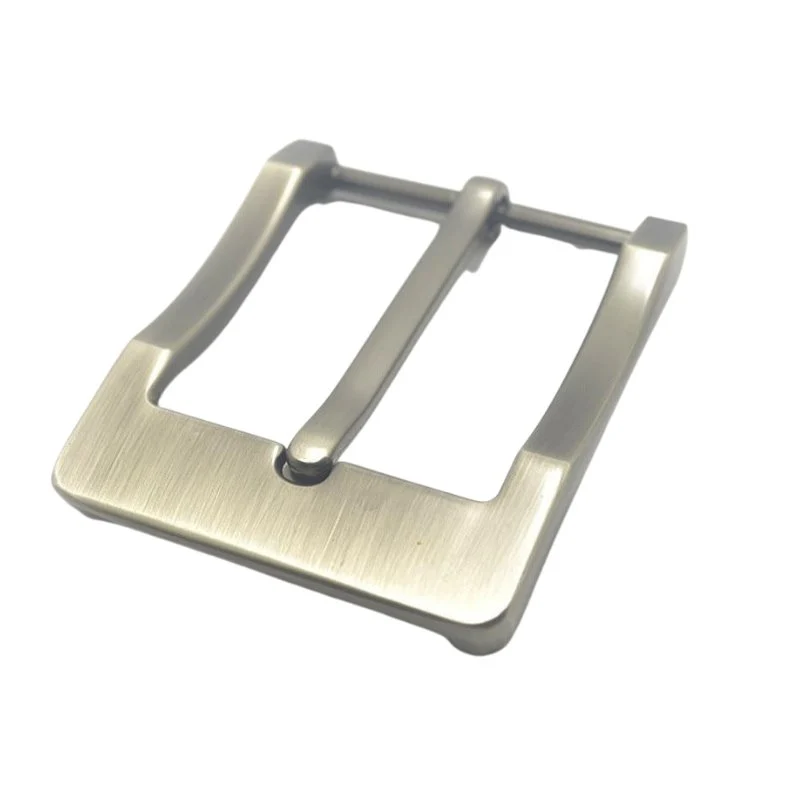 Verified Silver-Tone Brushed Metal Belt Buckle 40 mm Proven