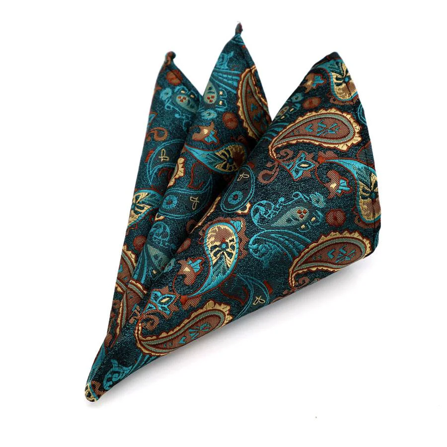 Top-Quality Paisley Jacquard Silk Pocket Square Trusted