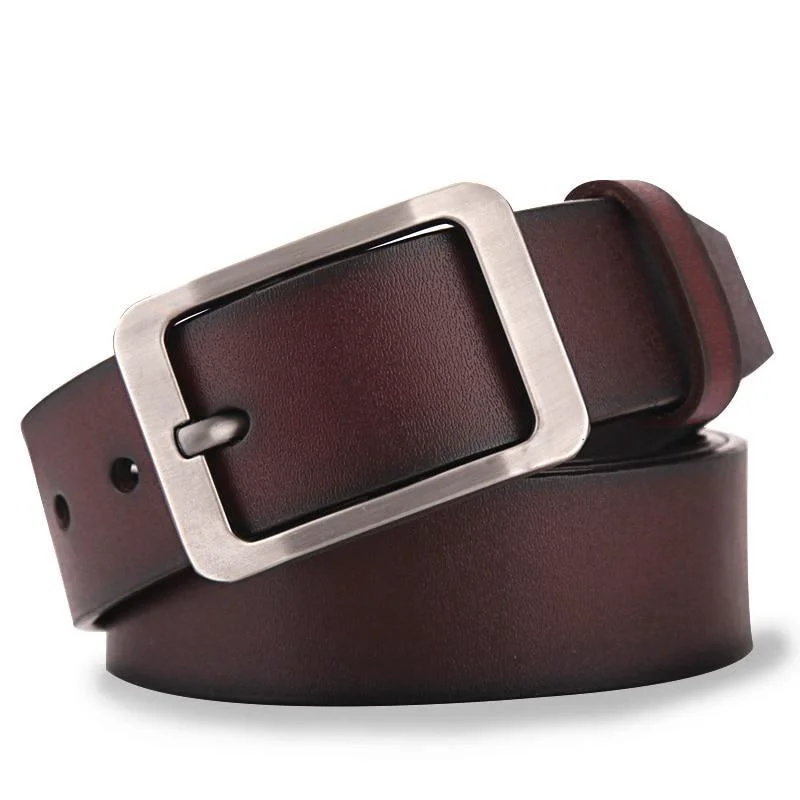 Smooth Giovanni Cowhide Leather Belt Minimalist