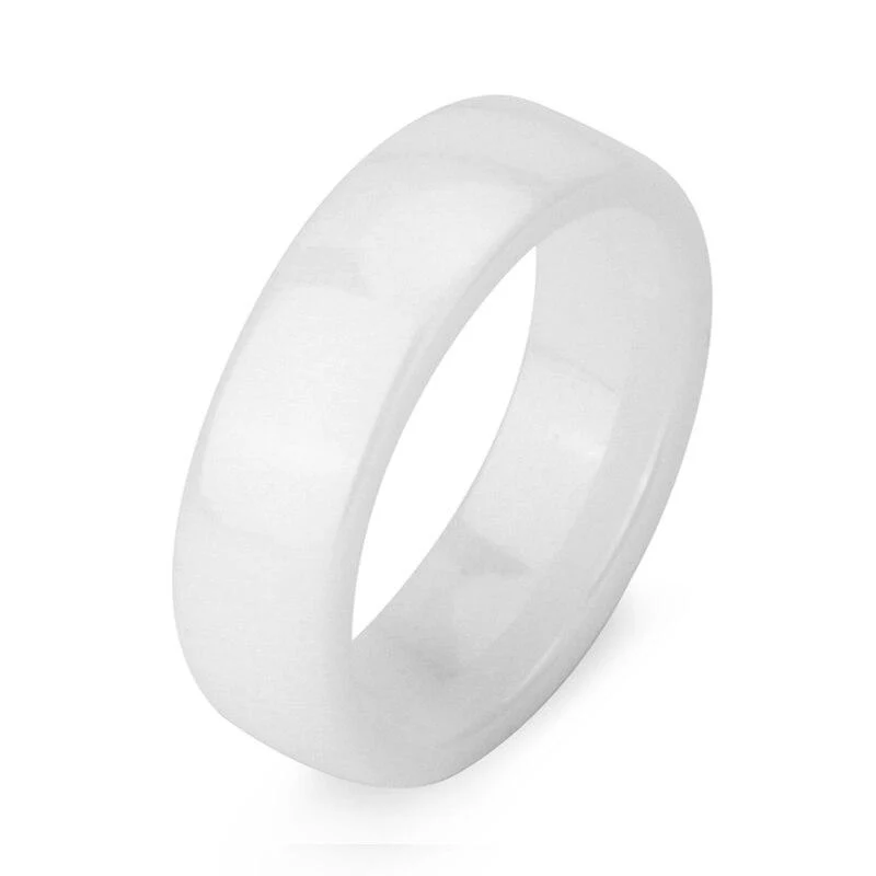 Green White Smooth Polished Ceramic Ring Fast