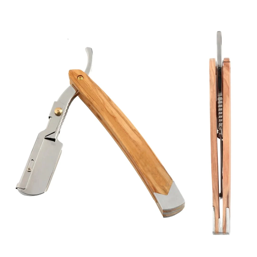 Natural Professional Double Edge Shavette Straight Razor Set Original