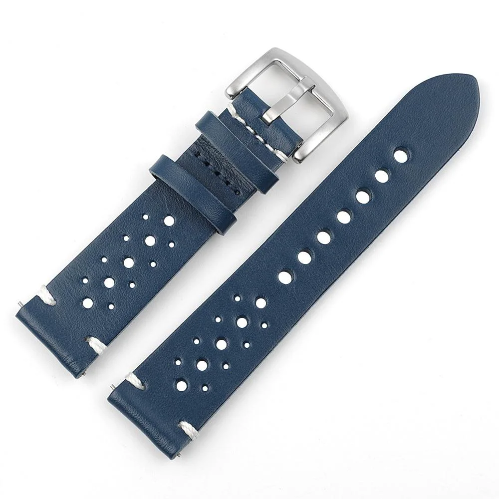 Original Design Alain Leather Rally Watch Strap With Tang Buckle Artisan