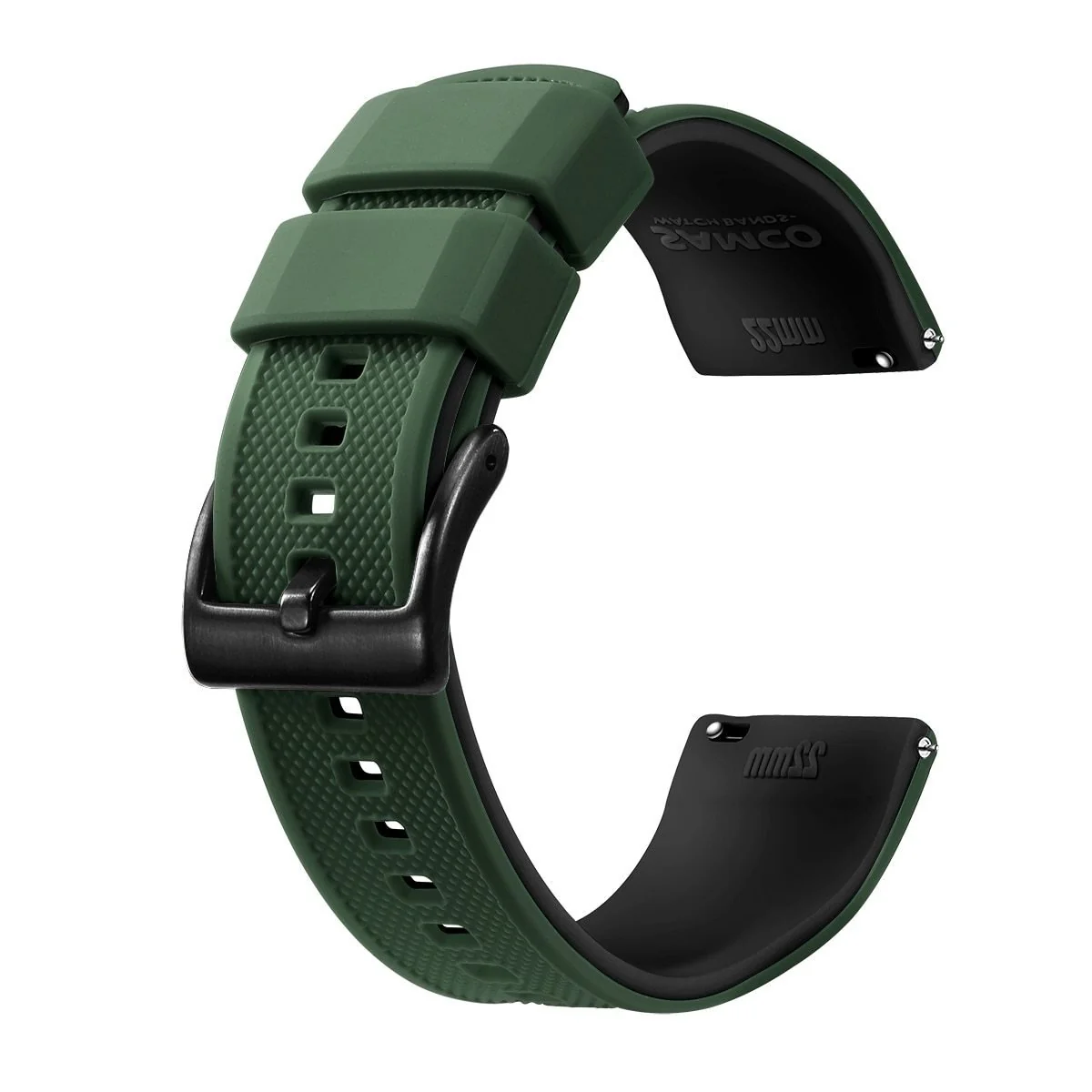 Reusable Rafael Silicone Tropic Watch Strap With Black Tang Buckle World-Class