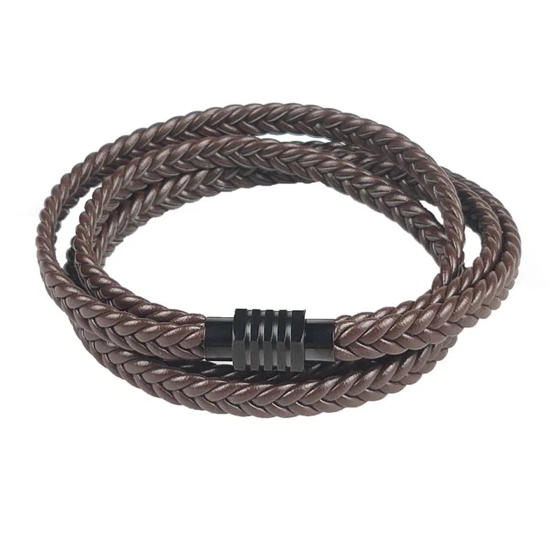 Enhanced Olle Multilayer Long Braided Leather Bracelet Carefully Designed