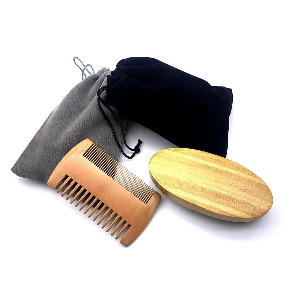 Exclusive Boar Bristle Beard Brush Beard Comb Set Refined