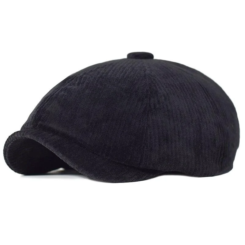 Selected Corduroy Newsboy Retro Cap Traditional