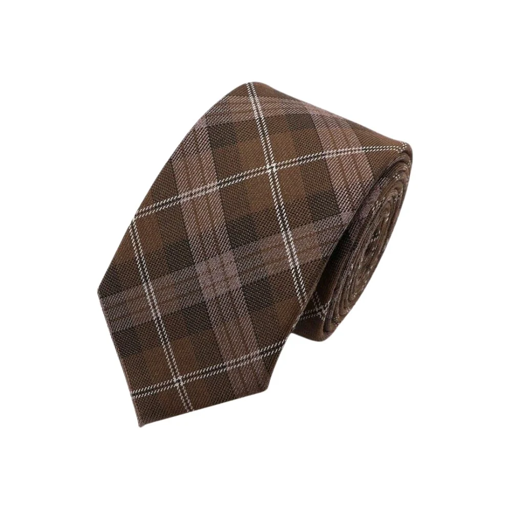 Clean Tartan Cotton Tie High-Performance