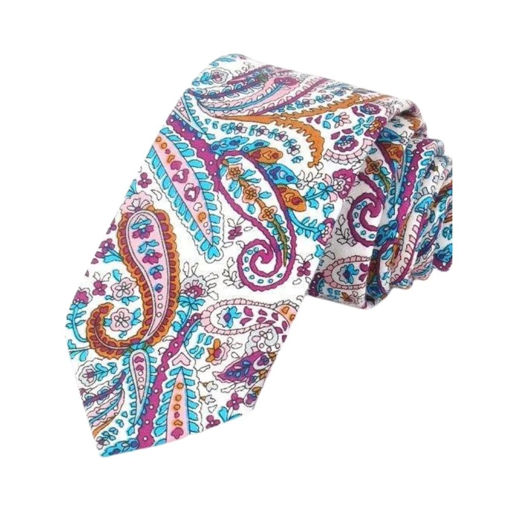 Environmentally Friendly Paisley Cotton Tie Refined
