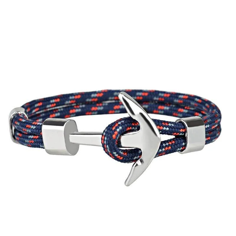 Secure Torino Silver Anchor Bracelet Detailed