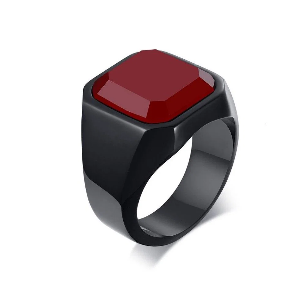 Practical Carnelian Crystal Signet Ring Relaxed
