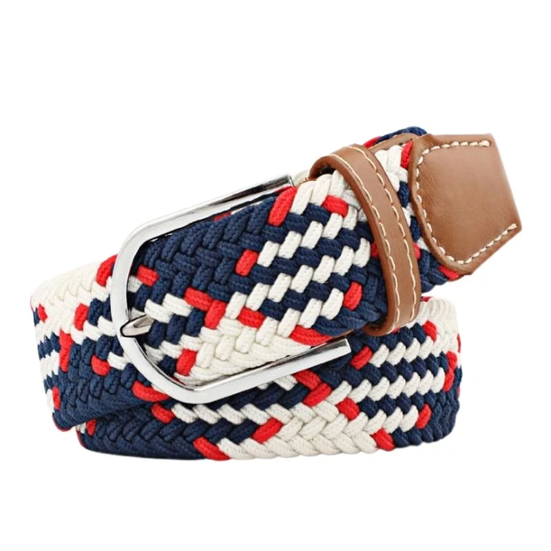 Soft Giuseppe Braided Argyle Elastic Belt Stylish