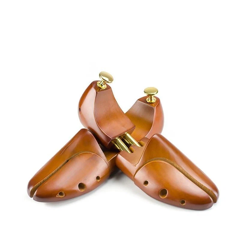 Enhanced Twin Tube Red Cedar Wood Adjustable Shoe Tree 1 Pair Fast