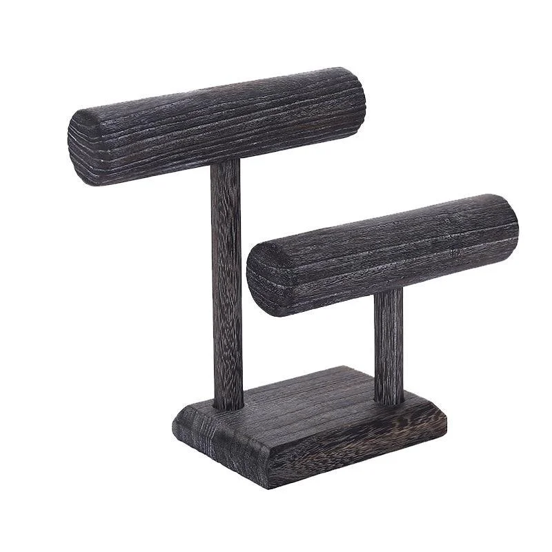 Eco-Friendly Vintage Wood 2 Tier Bracelet Holder Durable