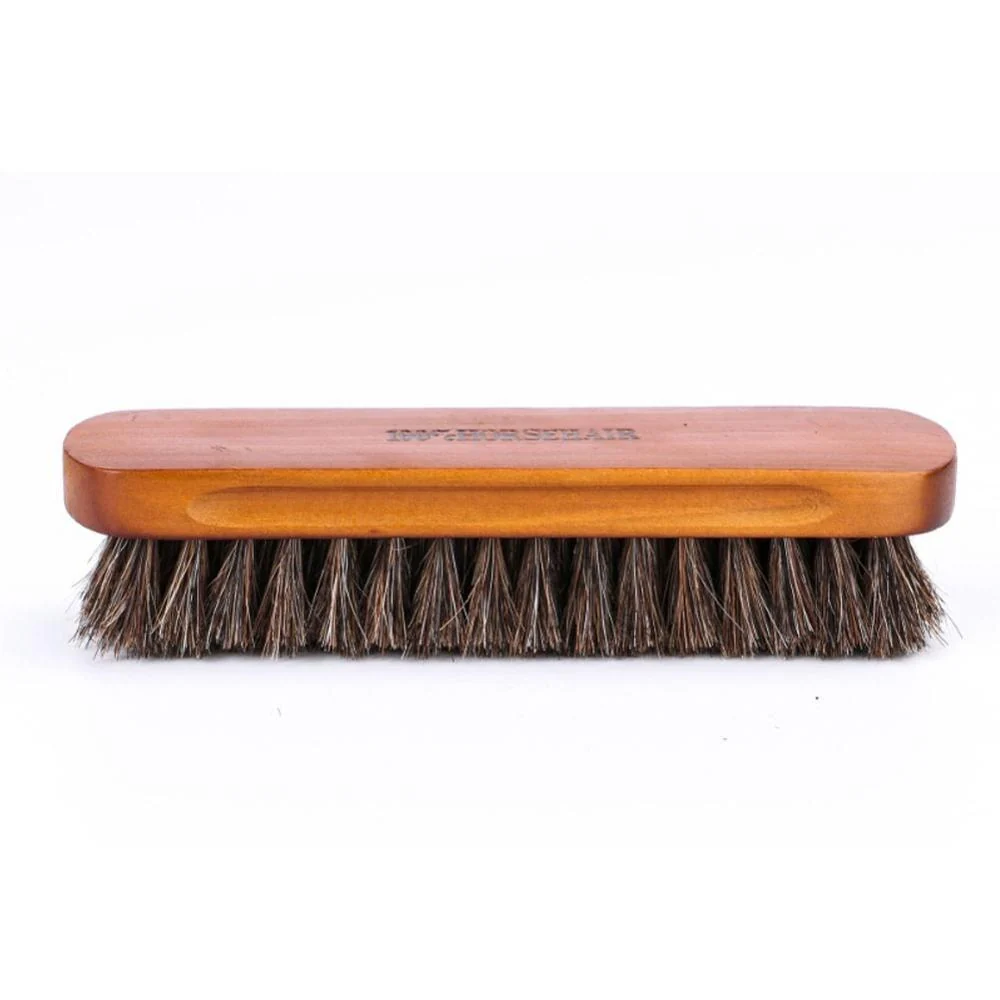 Dependable Fabio Professional Pure Horse Hair Wooden Shoe Brush Durable