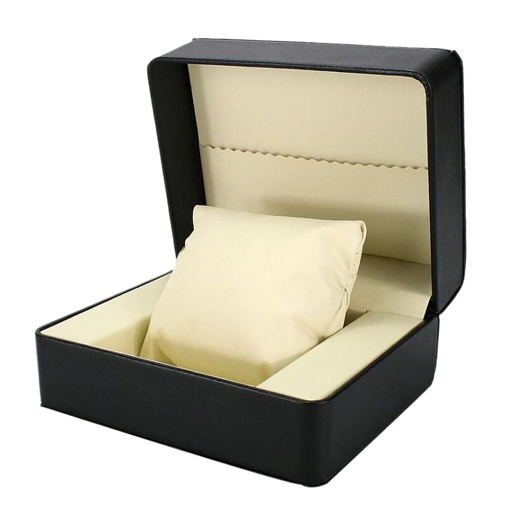 Dependable Minimalist Black Leather Single Slot Watch Box Pure
