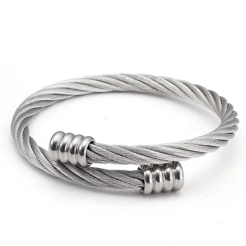 Secure Hans Metal Rope Minimal Cuff Bracelet Safe