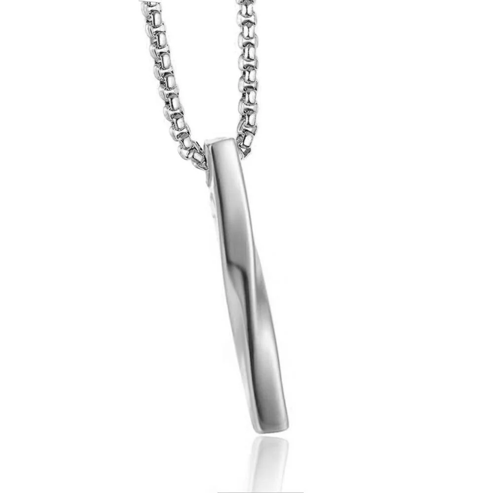 Professional Twisted Minimalist Steel Pendant Necklace Fast