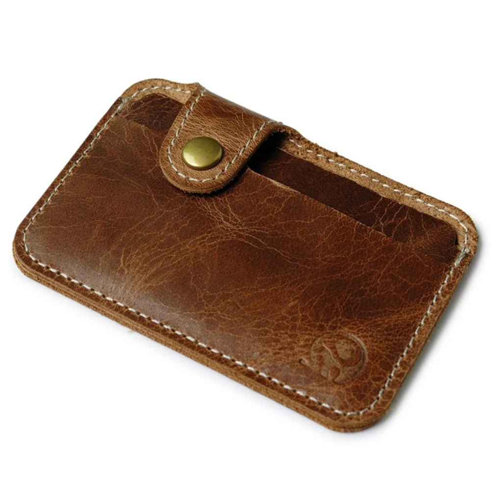 Top-Quality Mauro Vintage Cow Leather Card Holder Minimalist