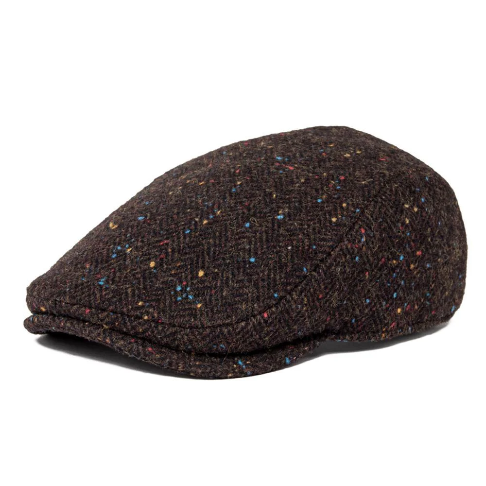 Fine Crafted Woollen Herringbone Ivy Cap High-Quality