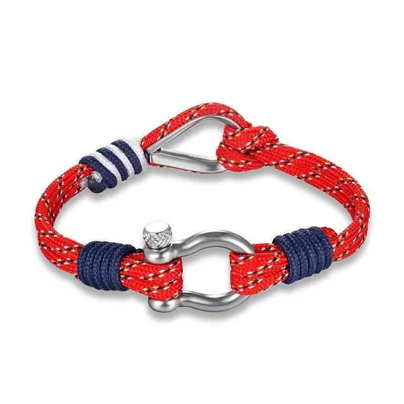 Traditional Double Shackle Parachute Cord Bracelet Easy-to-Use