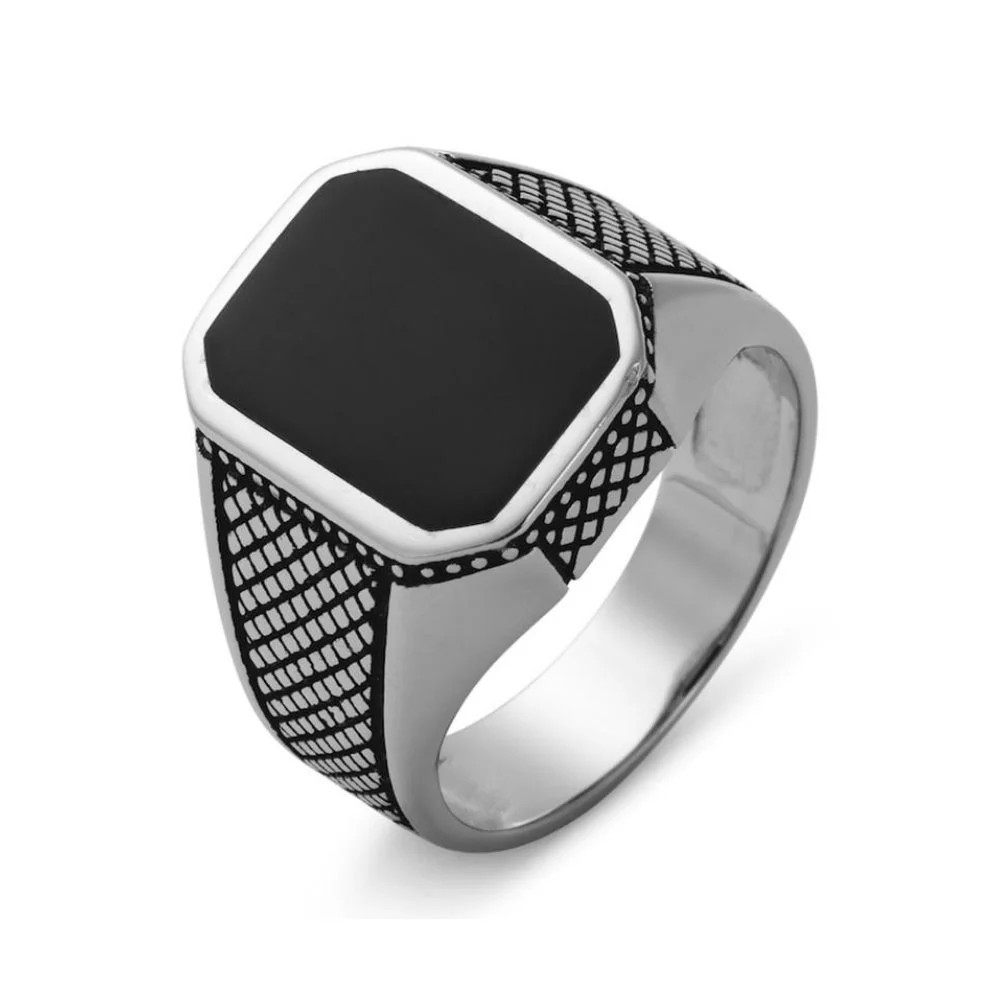 Smooth Krist 925 Sterling Silver Signet Ring Organic