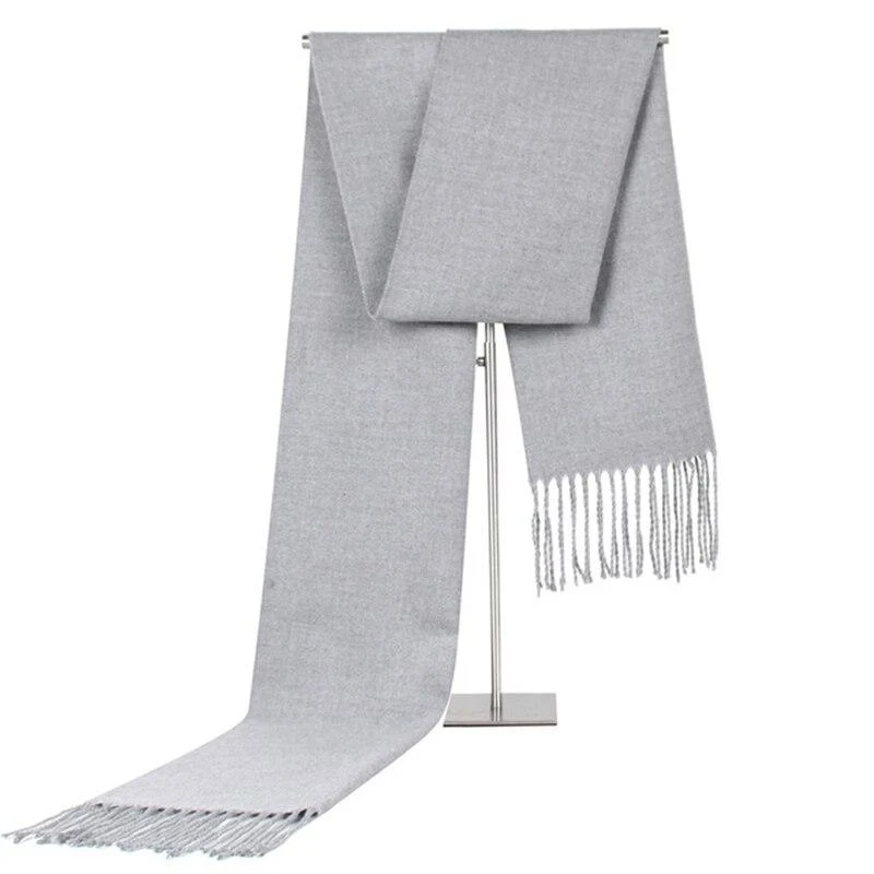 High-Grade Large Solid Cashmere Scarf Minimalist