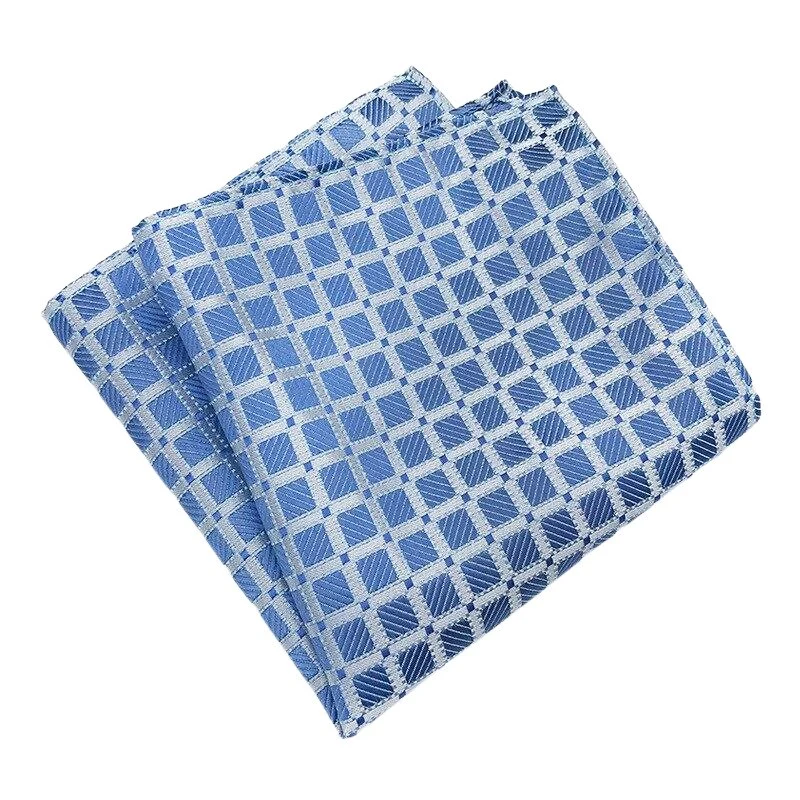 Traditional Checkered Silk Pocket Square Carefully Designed