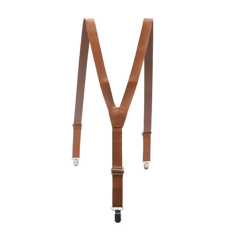 User-Friendly Slim Leather Single Clip Suspenders Enhanced