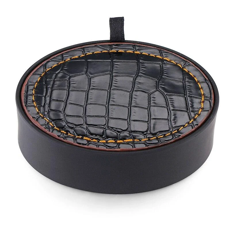 Optimized Pietro Black Leather Jewelry Gift Box for Cufflinks Expertly Made
