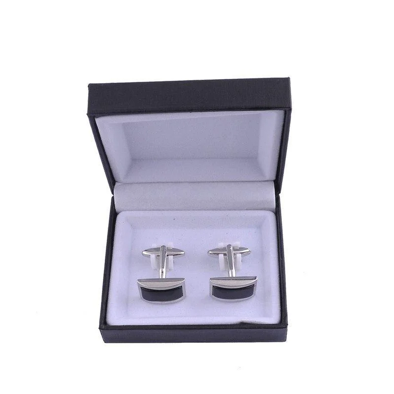 Innovative Black Leather Jewelry Box For Cufflinks Sustainable