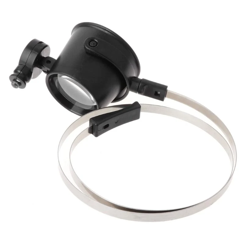 Long-Lasting 10x Watchmaker Loupe With Head Spring And LED Light Elite