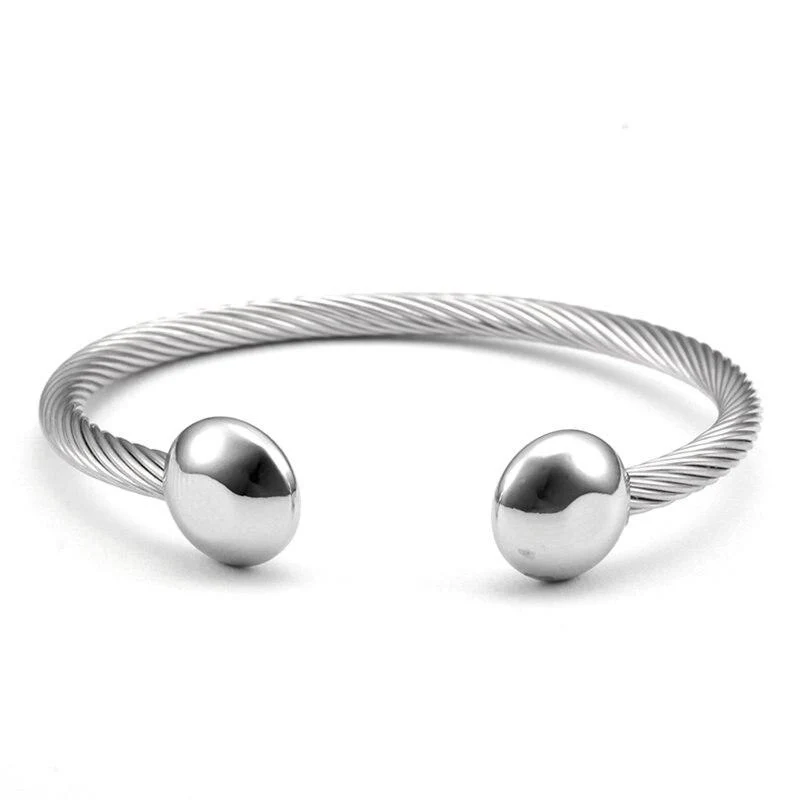 Excellent Thomas Stainless Steel Cuff Bracelet Relaxed
