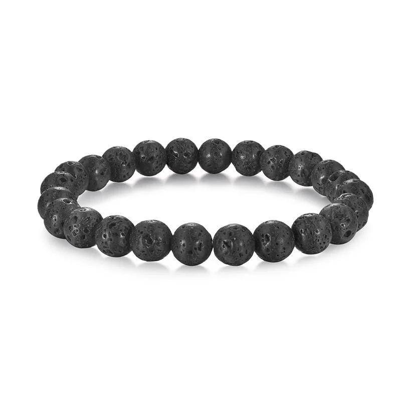 Breathable Minimalist Lava Stone Beaded Bracelet Functional