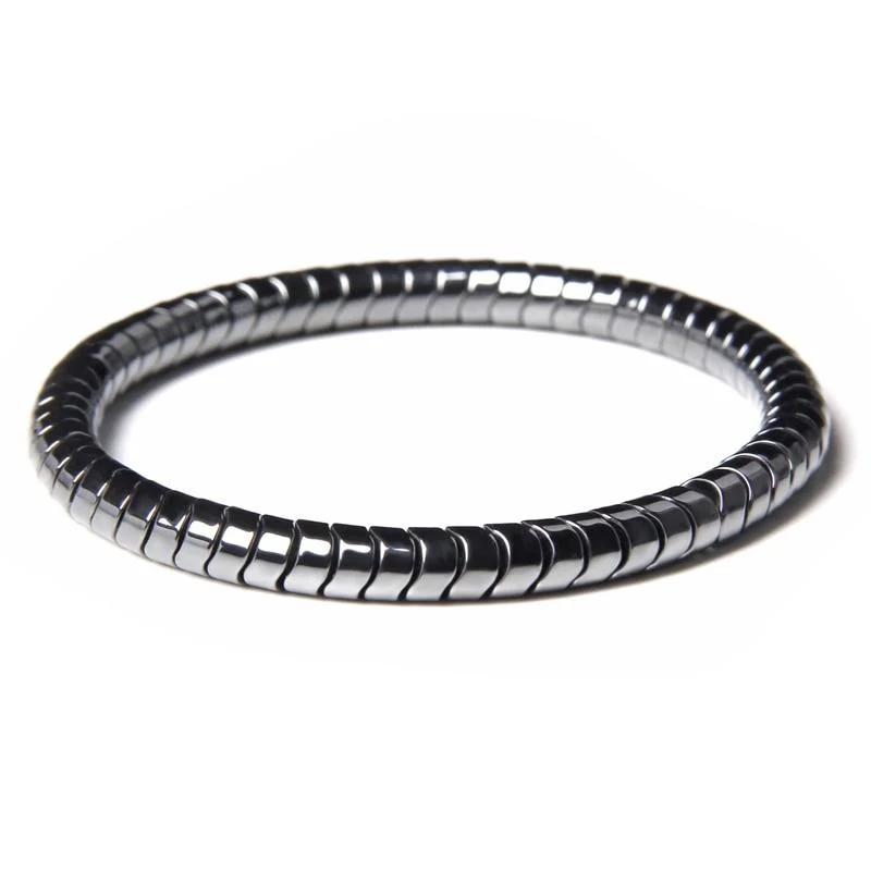 Reusable Monteriggioni Geometric Hematite Beaded Bracelet Premium