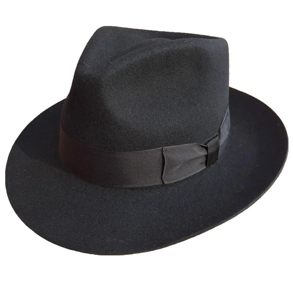 Fast Pietro Sombrero Fedora de fieltro de lana High-End