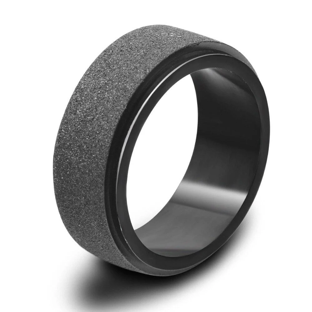 Exceptional Anillo giratorio macizo de superficie rugosa Organic