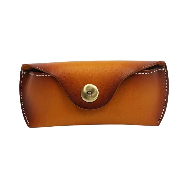 Outstanding Funda para gafas de sol de piel de vaca Practical