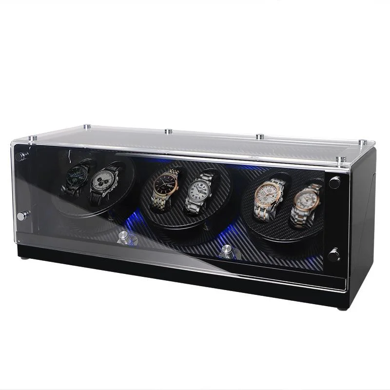Breathable Walter Caja de fibra de carbono con 6 ranuras para relojes Convenient