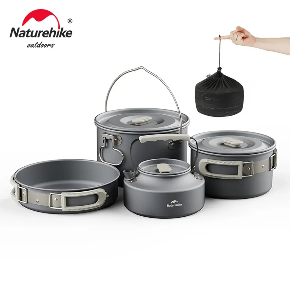 High-Quality Portable Camping Cookware Kit – Frying Pan Kettle Foldable Utensils for Camping Hiking Picnic Multiple Sizes Prestigious