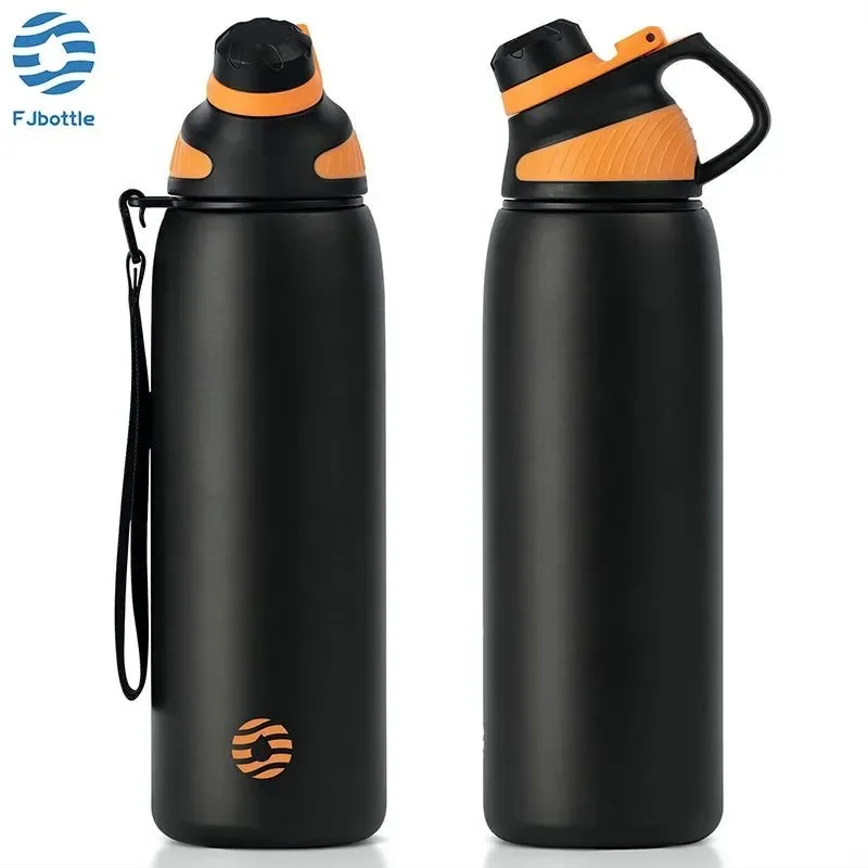 Safe 1000ml Stainless Steel Vacuum Flask Magnetic Lid Insulated Water Bottle for Cycling Outdoor Sports Casual
