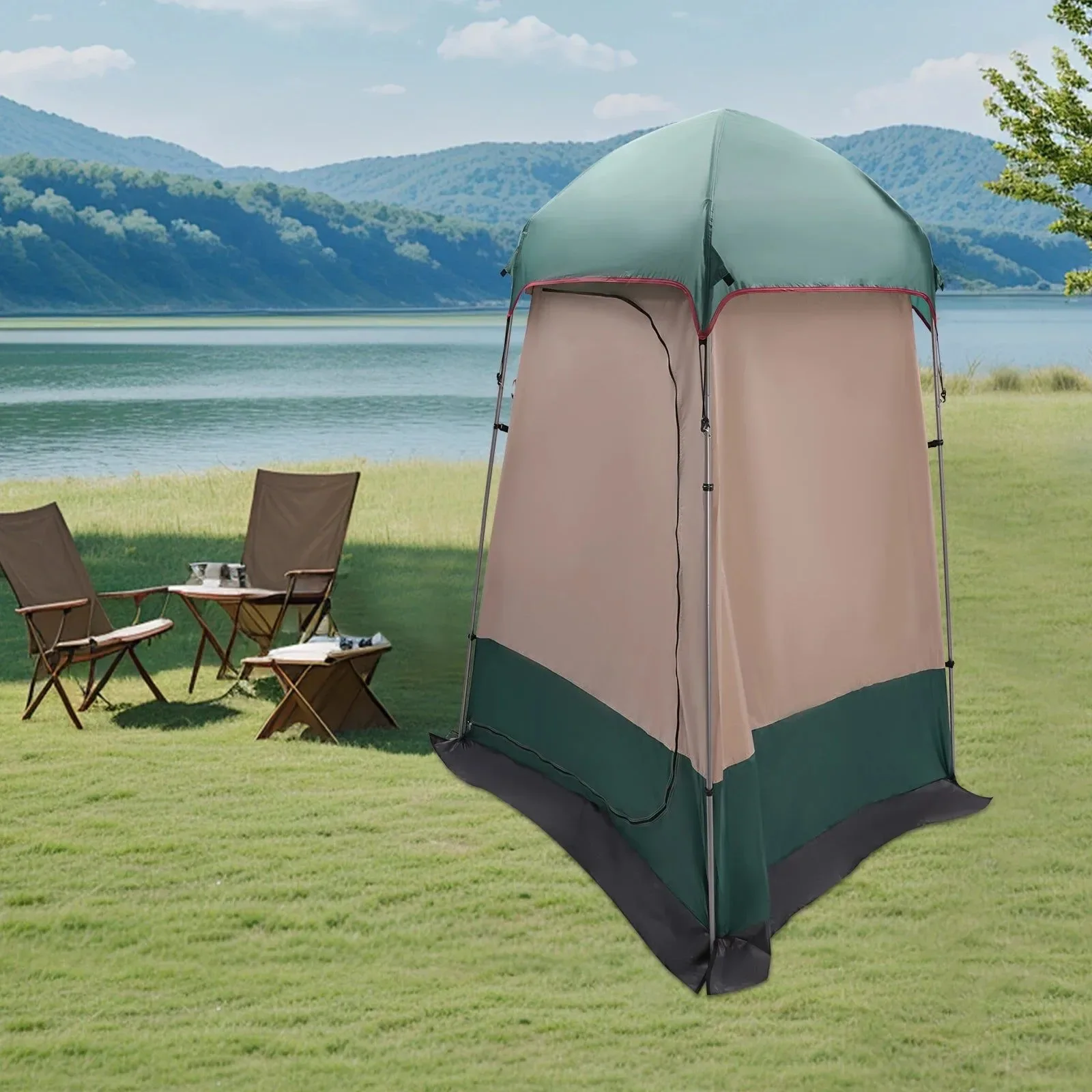 Efficient Portable Shower Toilet Tent - 160x160x240cm Outdoor Privacy Shelter for Camping Beach Crafted