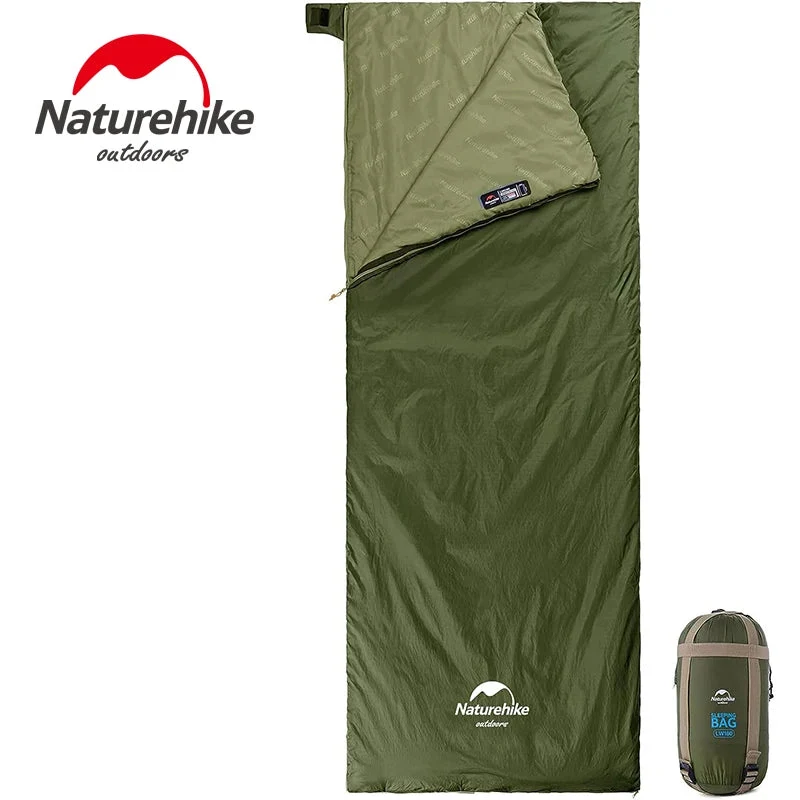 Breathable Ultralight 3-Season Envelope Sleeping Bag – 0.819kg Camping Backpacking Bag 190×75 or 205×85cm Flexible