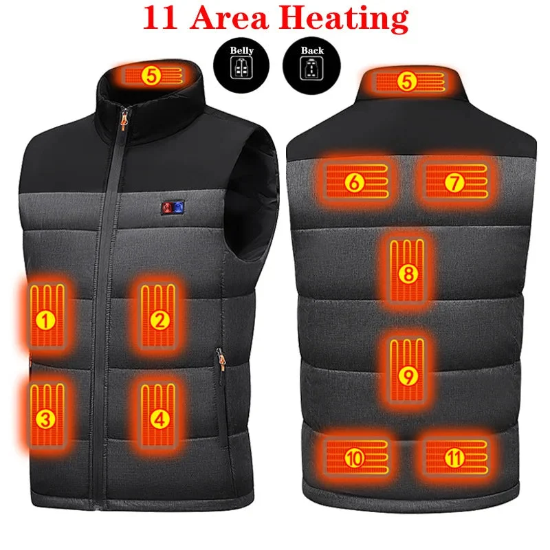 Advanced 11-Zone Electric Heated Vest for Men Women – USB Thermal Waistcoat with Battery 11-Zone Electric Heated Vest for Men Women – USB Thermal Waistcoat with Battery Pack Eco-Friendly