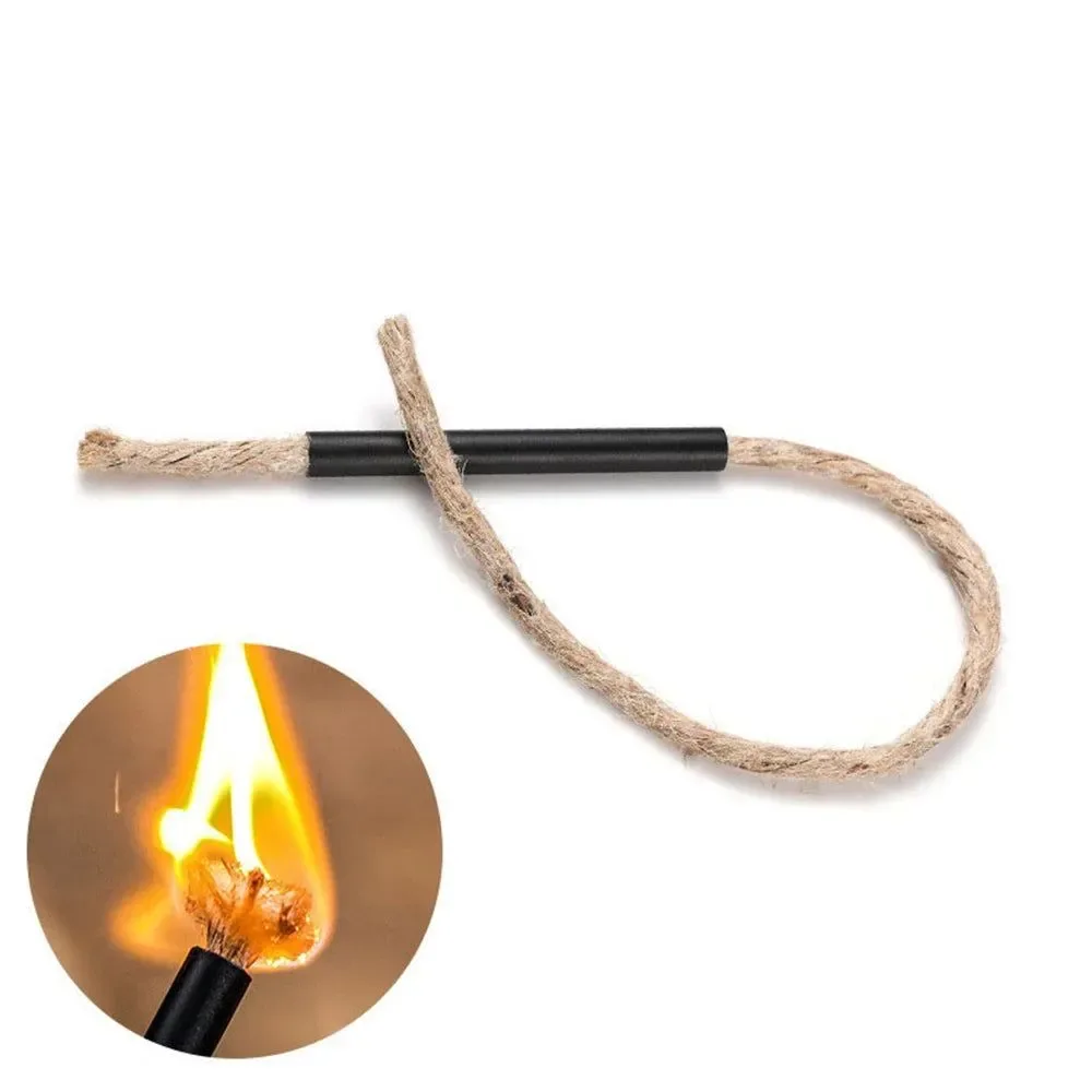 Efficient Encendedor portátil de cuerda - Encendedor de cuerda para barbacoa de camping - Herramientas para fuego de cuerda de cáñamo y cera de abeja - Equipo de supervivencia al aire libre Carefully Designed