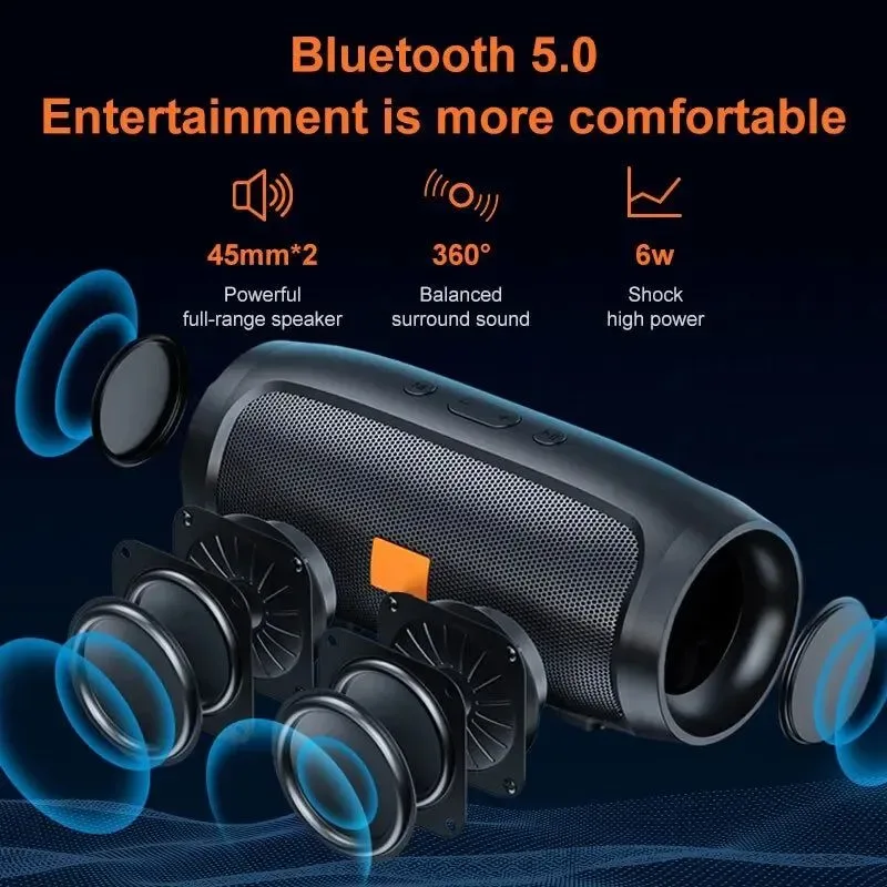Effective Altavoz Bluetooth inalámbrico portátil TWS dual subwoofer estéreo con reproducción de música radio FM y compatibilidad con tarjeta TF. Long-Lasting