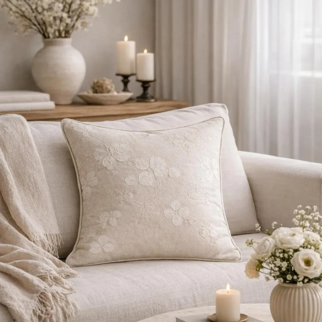 High-Grade Atelier Botanica Jacquard Pillow Cover-18inx18in Artisan