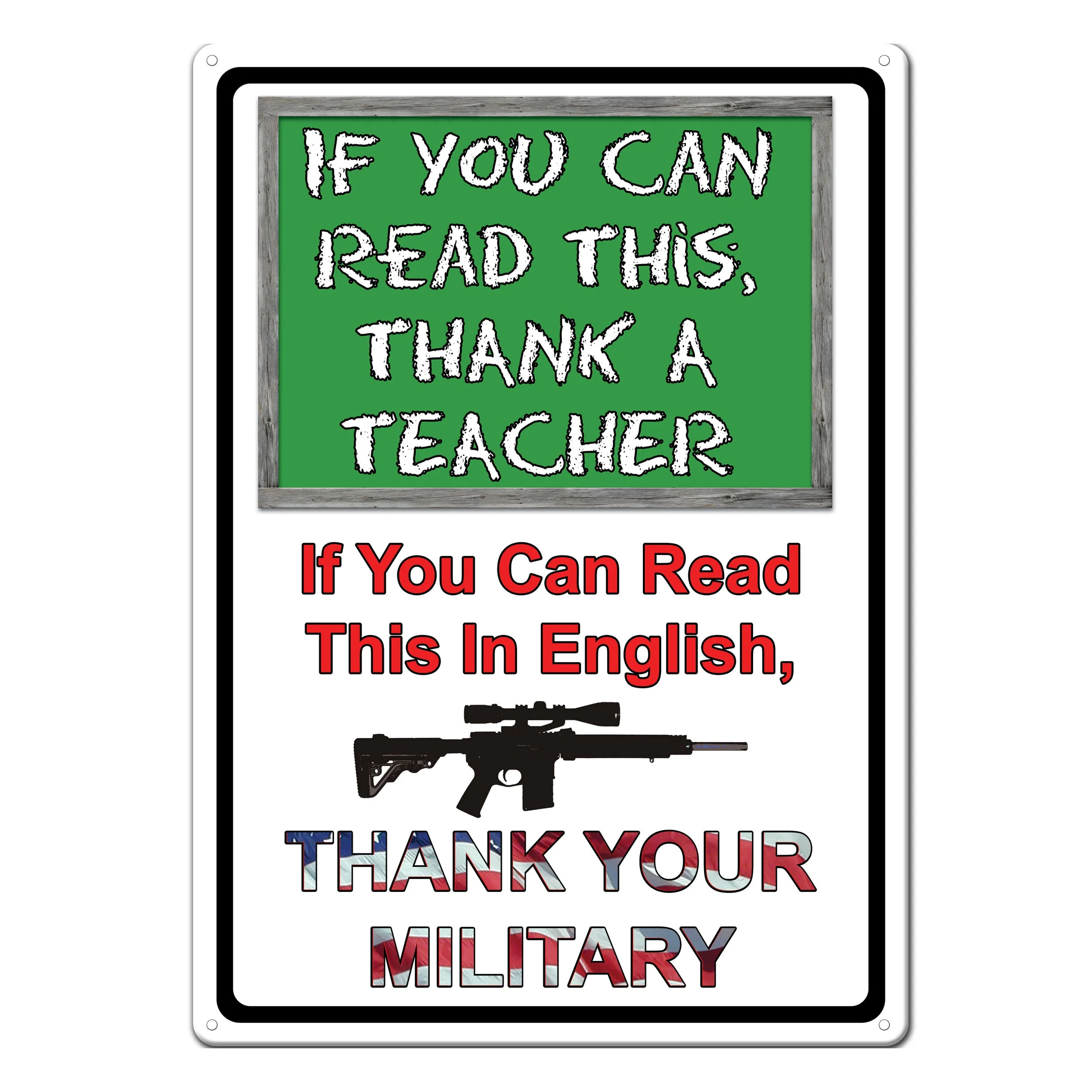 Recyclable Tin Sign 12in x 17in-If You Can Read Exclusive