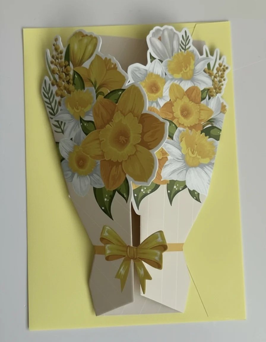 Prestigious Daffodil Bouquet Card Optimized
