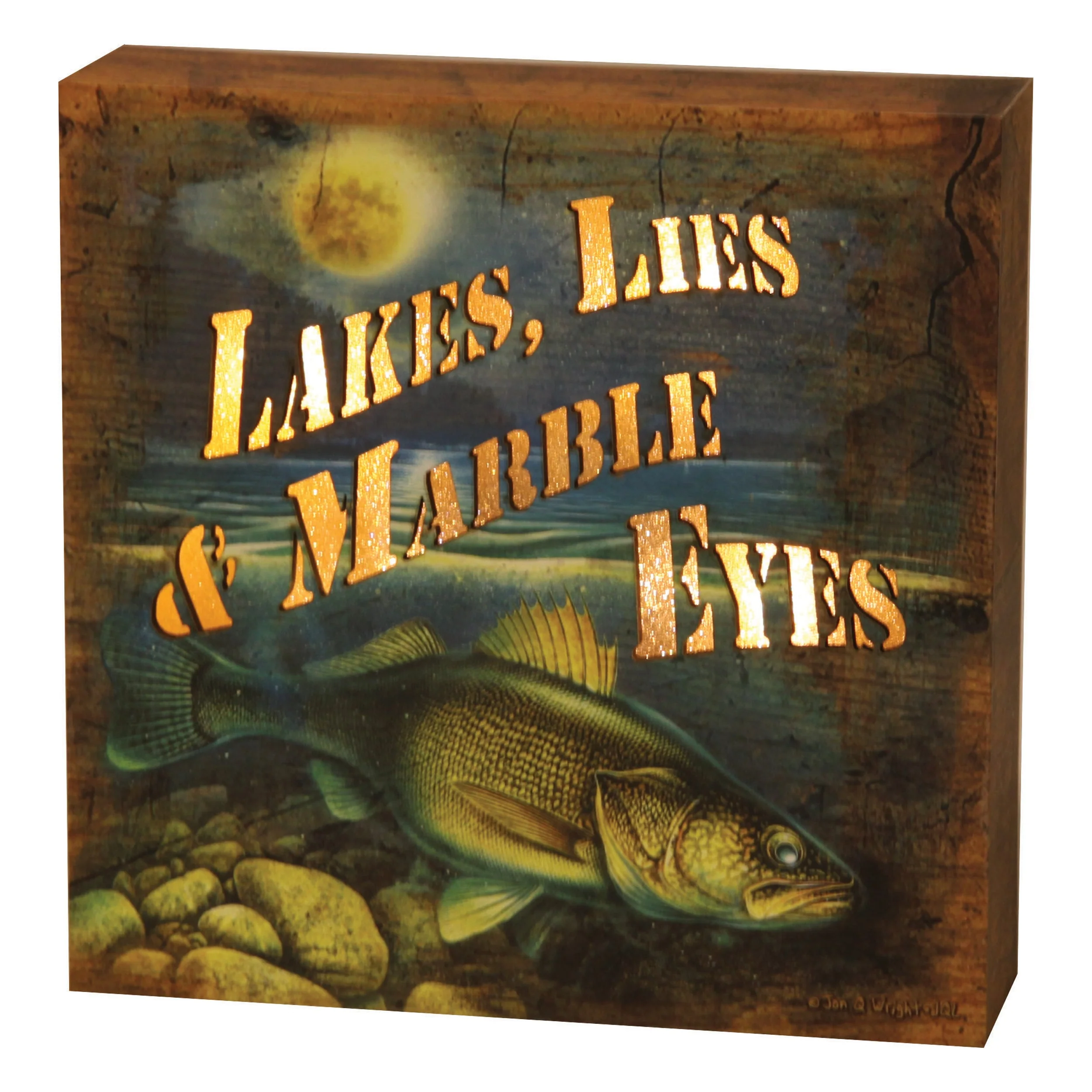 Convenient LED Box 6in x 6in-Lake Lies Marble Organic