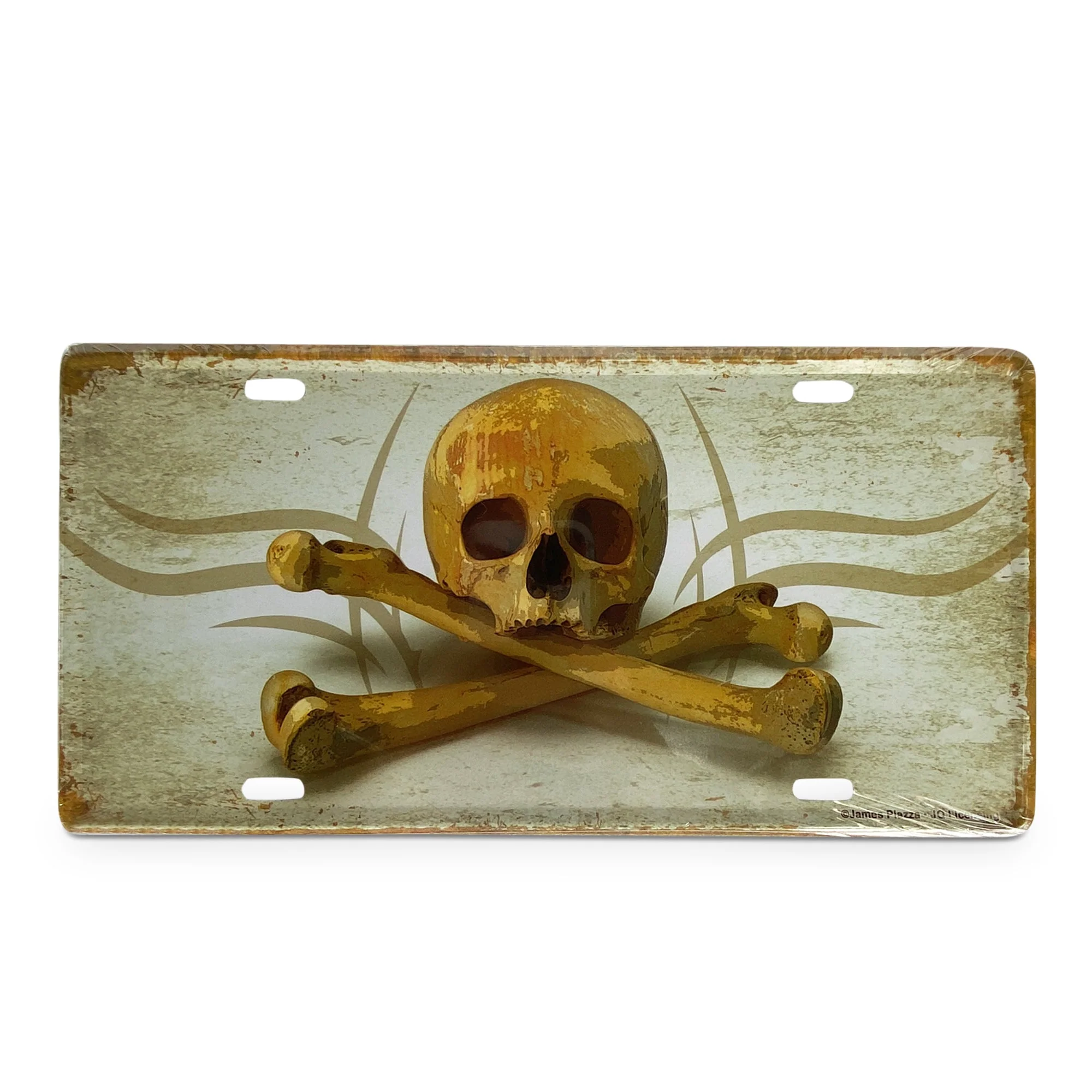 Modern Vanity License Plate 12in x 6in-Skull and Crossbones Unique
